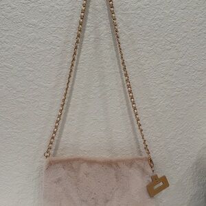 Elegant Beige Chain Shoulder Bag